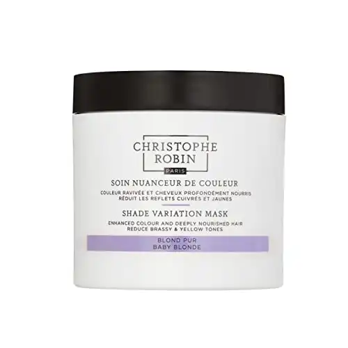 Christophe Robin Shade Variation Mask - Purple Hair Treatment for Neutralizing Brassy and Yellow Tones - Baby blonde 250ml