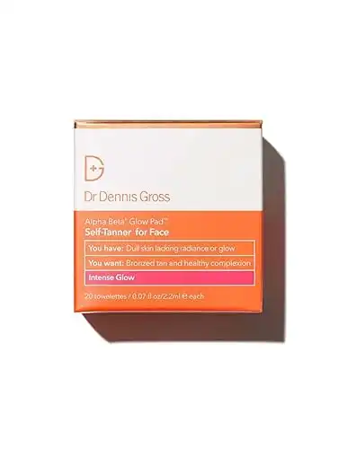 Dr Dennis Gross Alpha Beta Glow Pad Intense Glow for Face: for Dull Skin Lacking Radiance & Glow, (20 Towelettes)