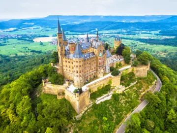 hohenzollern castle on mountain, germany