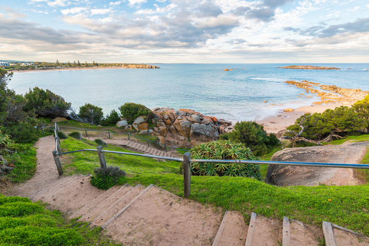 lady bay beach stairs on a day, port elliot, south australia